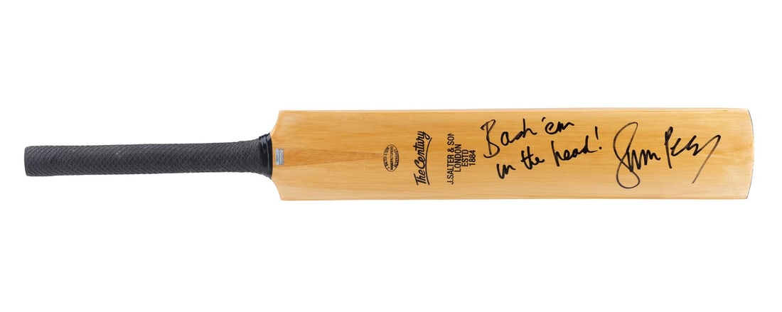 2153. SHAUN OF THE DEAD (2004) - Simon Pegg-Autographed Shaun's Cricket Bat Replica: B