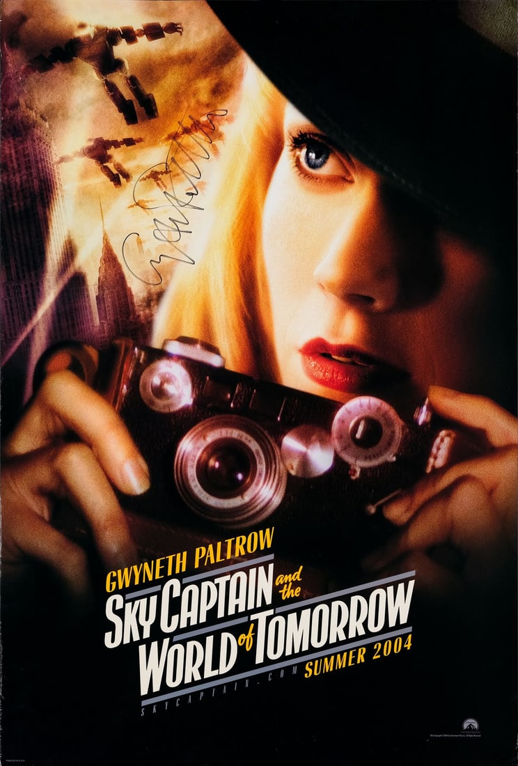2154. SKY CAPTAIN AND THE WORLD OF TOMORROW (2004) - Gwyneth Paltrow-Autographed One-Sheet: B