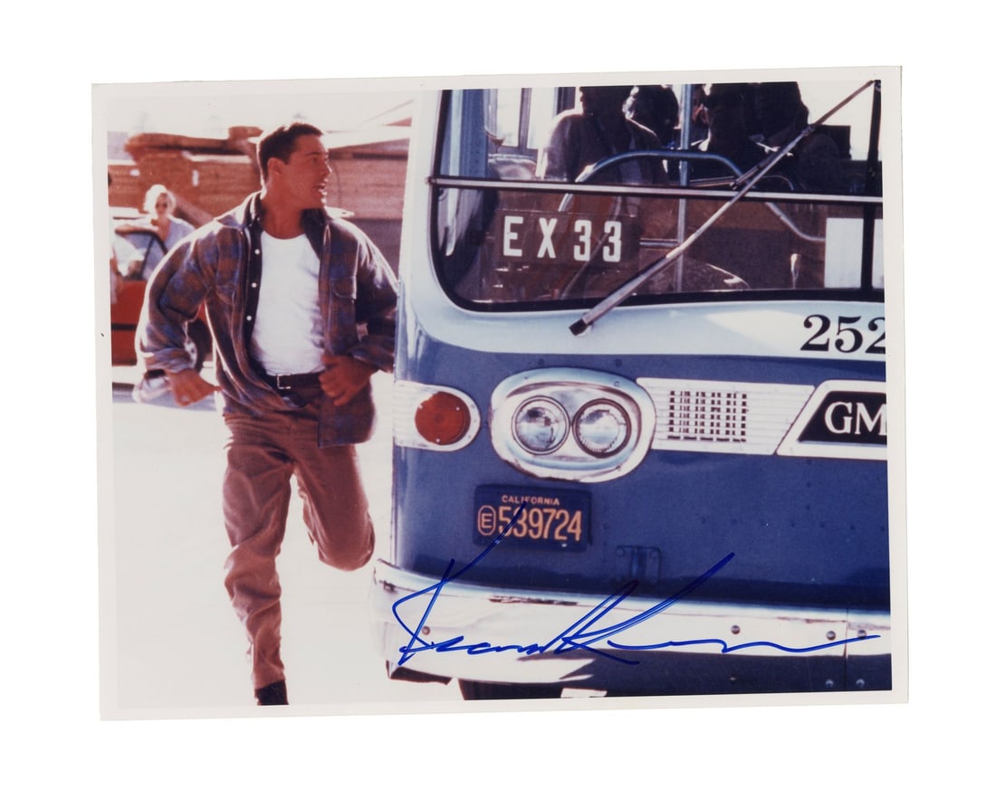 2157. SPEED (1994) - Planet Hollywood Collection: Keanu Reeves-Autographed Production Still: B