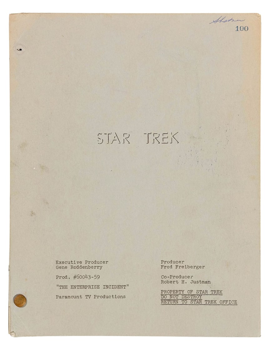 2162. STAR TREK: THE ORIGINAL SERIES (T.V. SERIES, 1966 - 1969) - Cast and Crew-Autographed "The: B