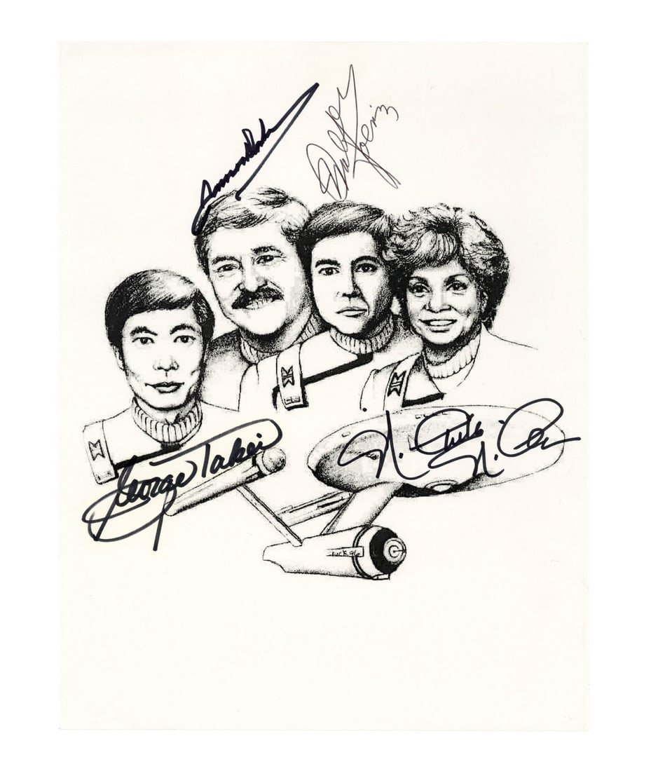 2164. STAR TREK: THE ORIGINAL SERIES (T.V. SERIES, 1966 - 1969) - Cast-Autographed Print: B