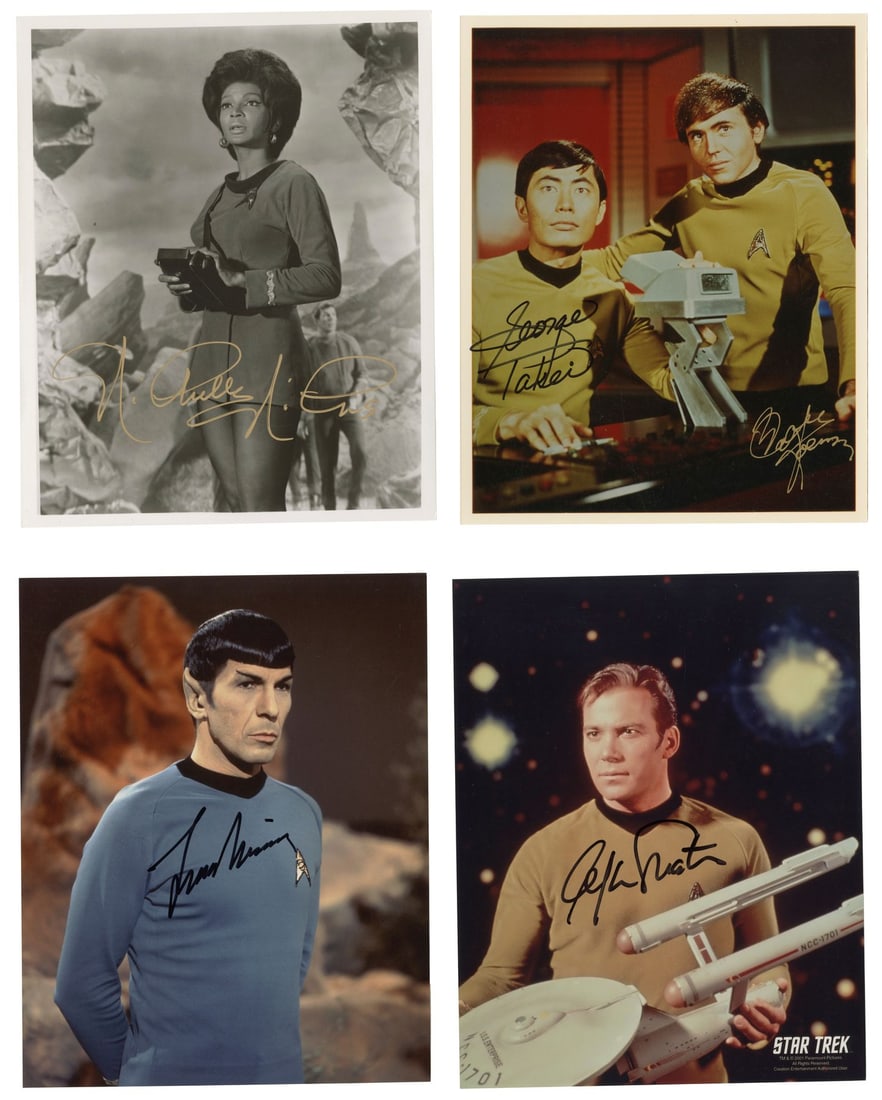 2168. STAR TREK: THE ORIGINAL SERIES (T.V. SERIES, 1966 - 1969) - Set of Four Key Cast-Autographed: B
