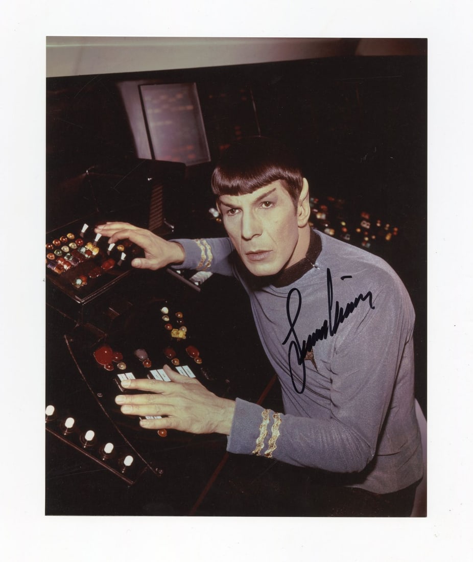 2169. STAR TREK: THE ORIGINAL SERIES (T.V. SERIES, 1966 - 1969) - Leonard Nimoy-Autographed Still: B
