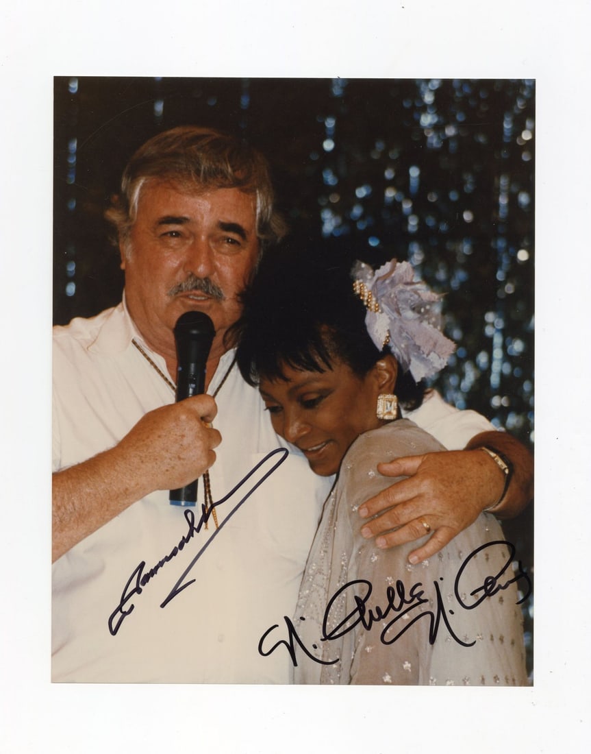 2174. STAR TREK FRANCHISE (1966-PRESENT) - James Doohan and Nichelle Nichols-Autographed Photo: B