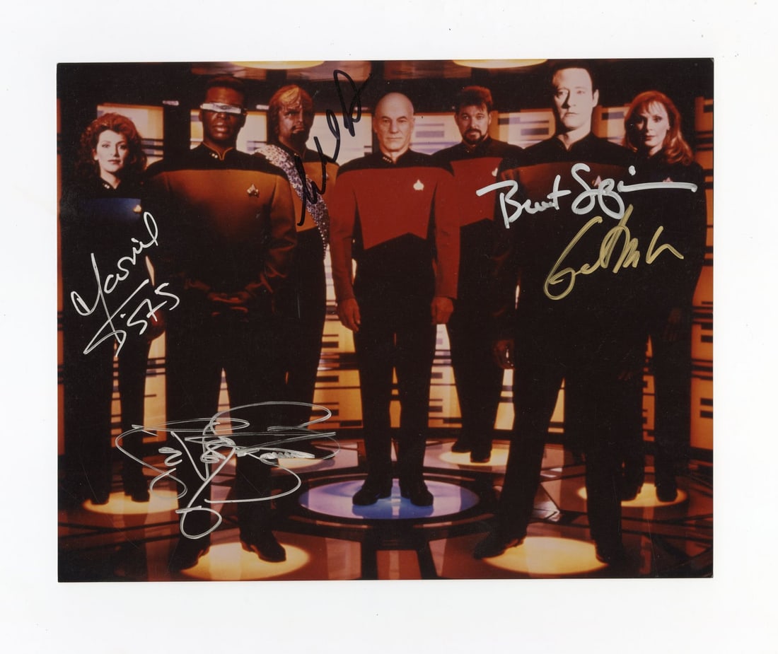 2178. STAR TREK: THE NEXT GENERATION (T.V. SERIES, 1987 - 1994) - Cast-Autographed Promotional: B