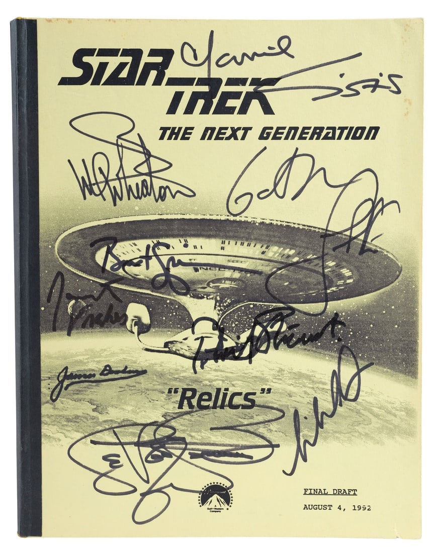 2179. STAR TREK: THE NEXT GENERATION (T.V. SERIES, 1987 - 1994) - Cast-Autographed "Relics": B