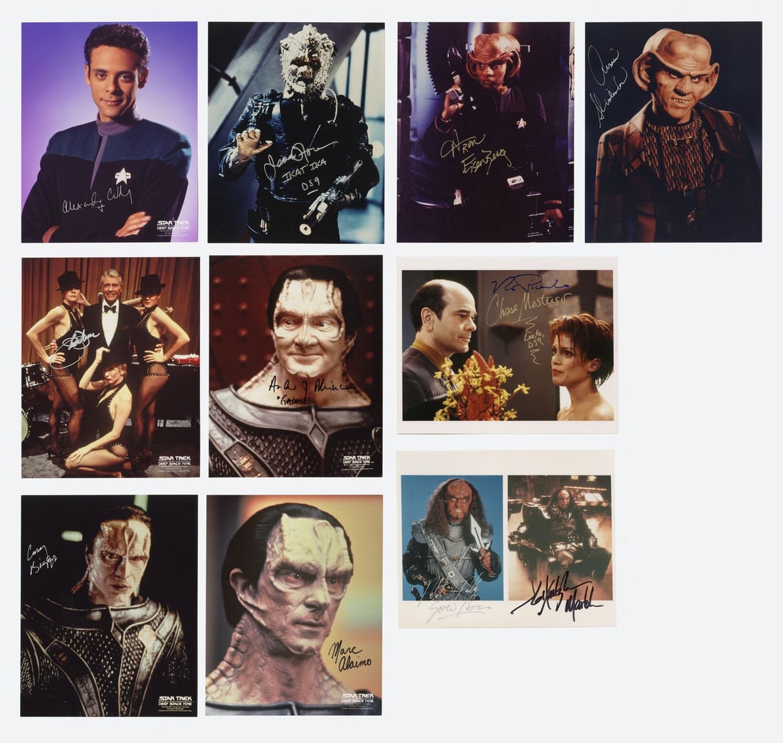 2186. STAR TREK: DEEP SPACE NINE (T.V. SERIES, 1993 - 1999) - Collection of 10 Cast-Autographed: B