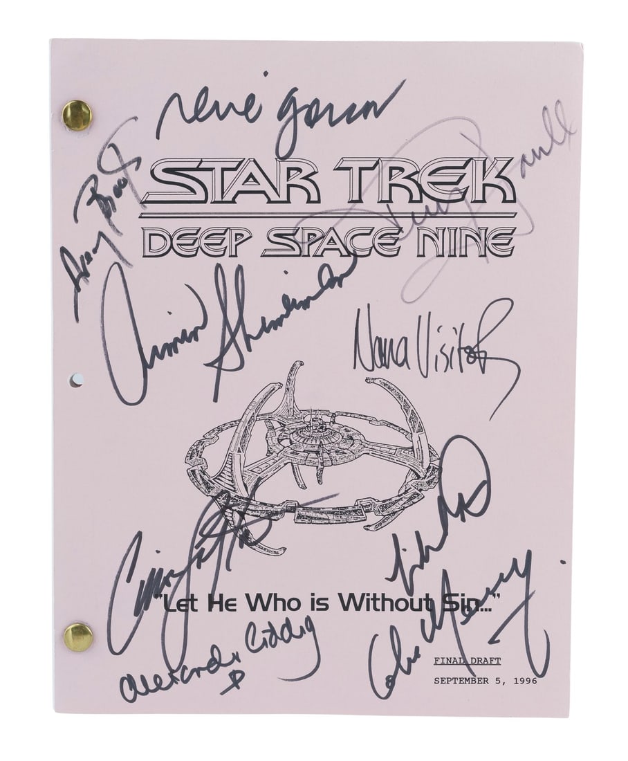 2188. STAR TREK: DEEP SPACE NINE (T.V. SERIES, 1993 - 1999) - Cast-Autographed "Let He Who Is: B