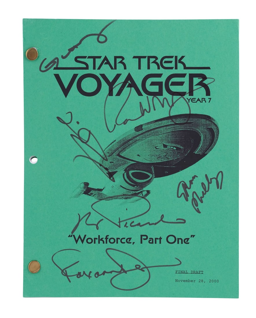2190. STAR TREK: VOYAGER (T.V. SERIES, 1995 - 2001) - Cast-Autographed "Workforce, Part One" Episode: B