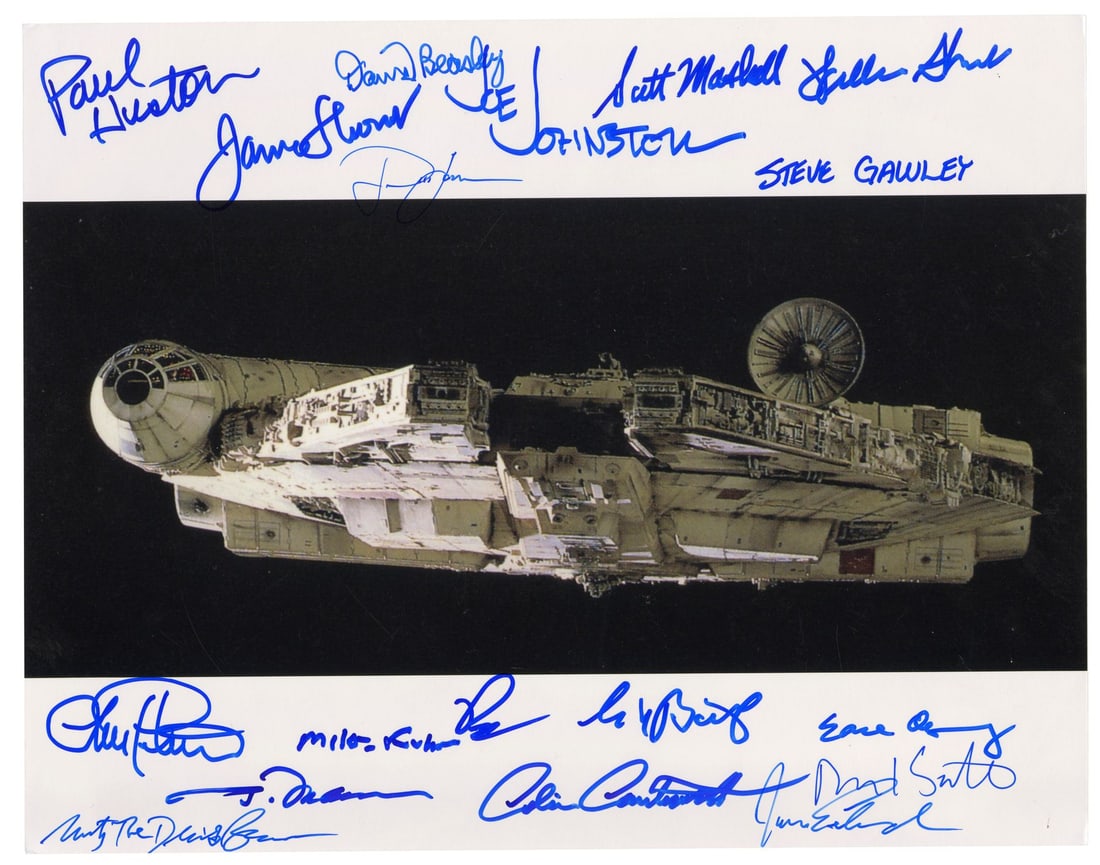 2204. STAR WARS - ALL ITEMS - Millennium Falcon Modelers Crew-Autographed Still: B