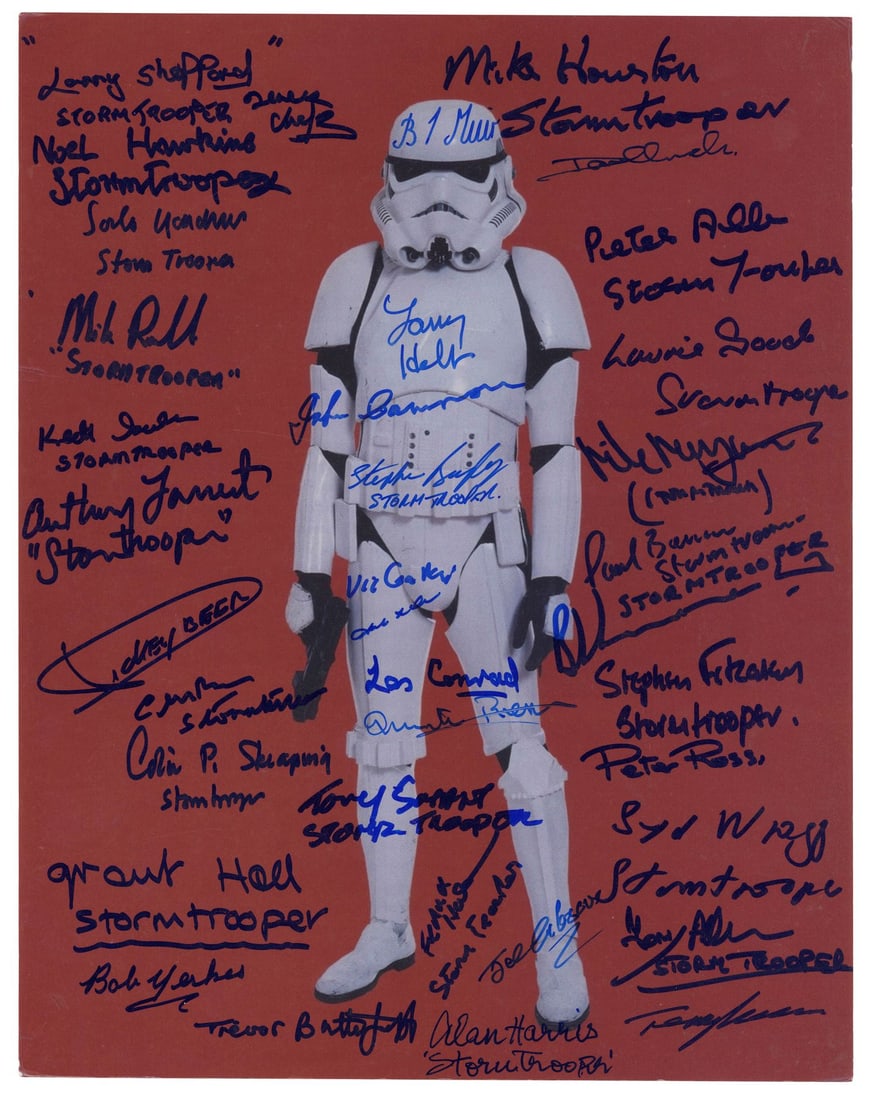 2205. STAR WARS - ALL ITEMS - Stormtrooper Actors-Autographed Still: B