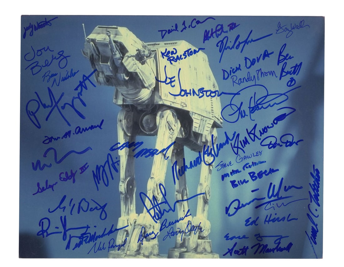 2218. STAR WARS: THE EMPIRE STRIKES BACK (1980) - Crew-Autographed AT-AT Photograph: B