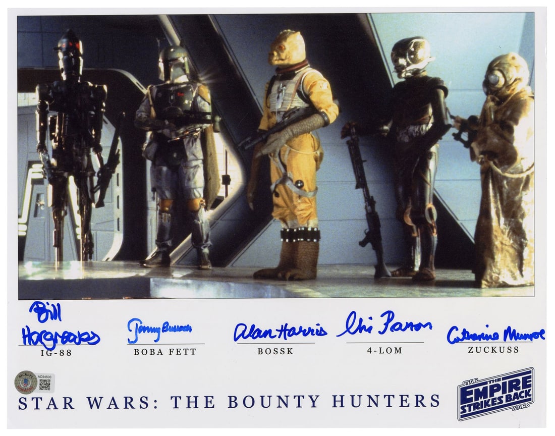 2219. STAR WARS: THE EMPIRE STRIKES BACK (1980) - Bounty Hunter Cast-Autographed Still: B
