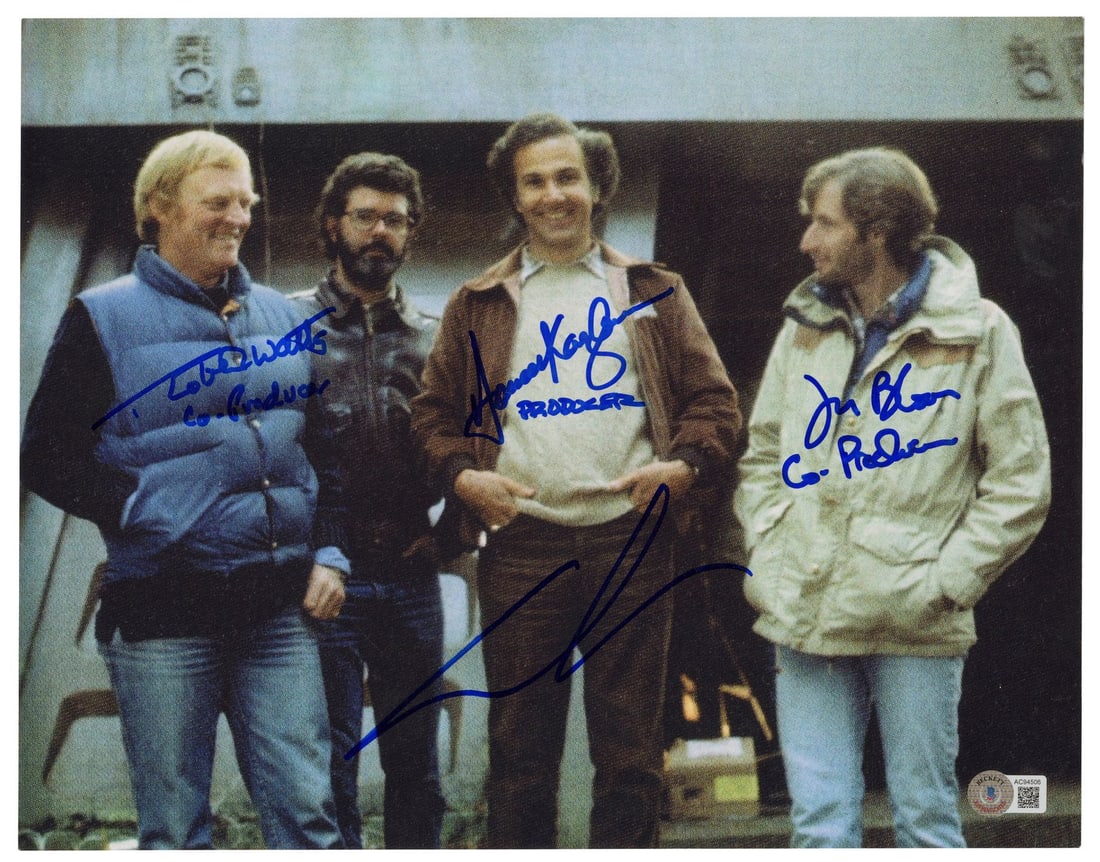 2224. STAR WARS: RETURN OF THE JEDI (1983) - George Lucas and Producers-Autographed Still: B
