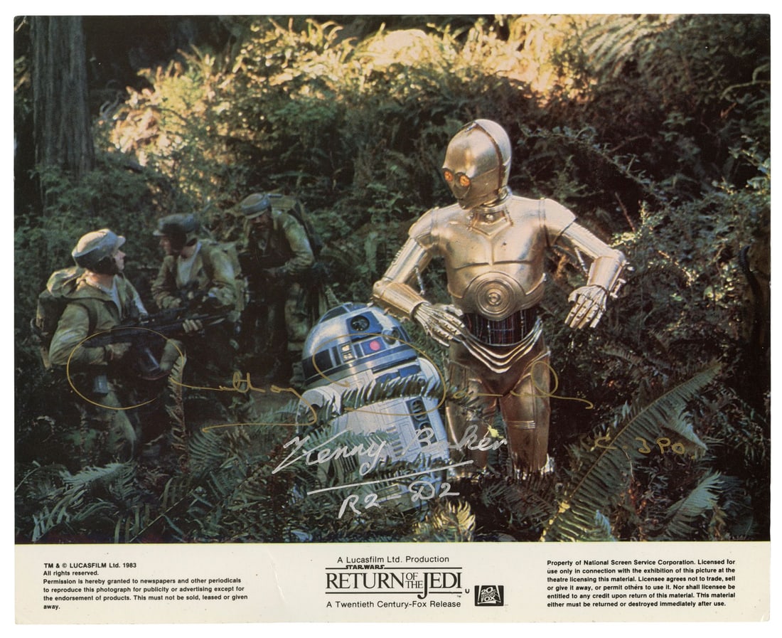 2225. STAR WARS: RETURN OF THE JEDI (1983) - Planet Hollywood Collection: Anthony Daniels and Kenny: B
