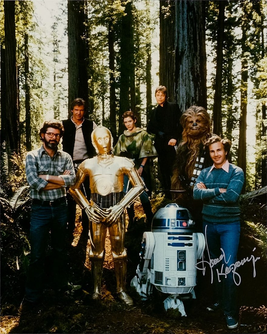 2227. STAR WARS: RETURN OF THE JEDI (1983) - Howard Kazanjian-Autographed Cast Photograph: B