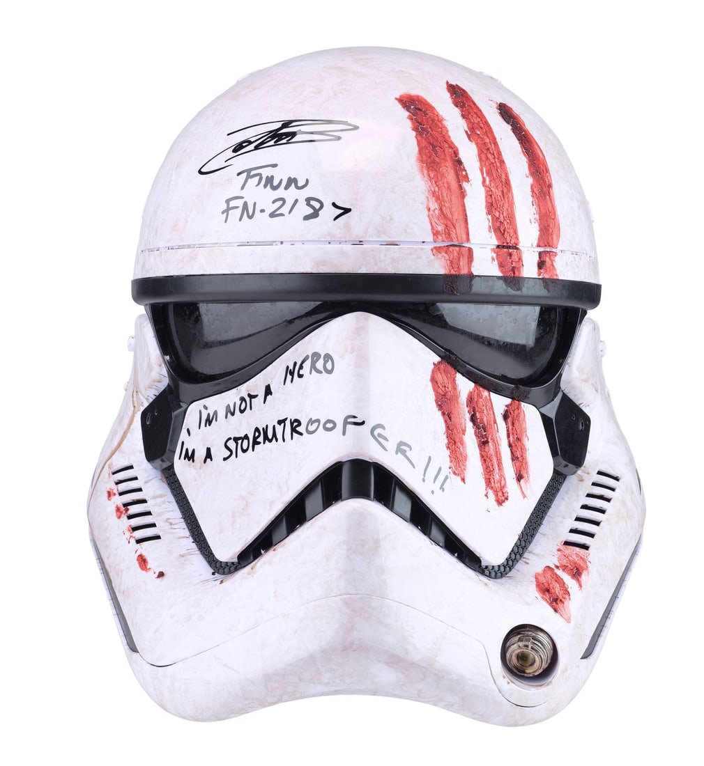 2234. STAR WARS: THE FORCE AWAKENS (2015) - John Boyega-Autographed Black Series Hasbro Bloodied: B