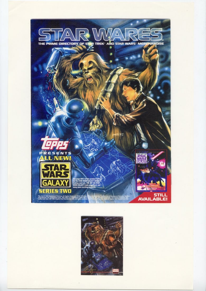 2235. STAR WARS EXPANDED UNIVERSE - William Plumb Collection: Pair of Joe Phillips-Autographed Topps: B
