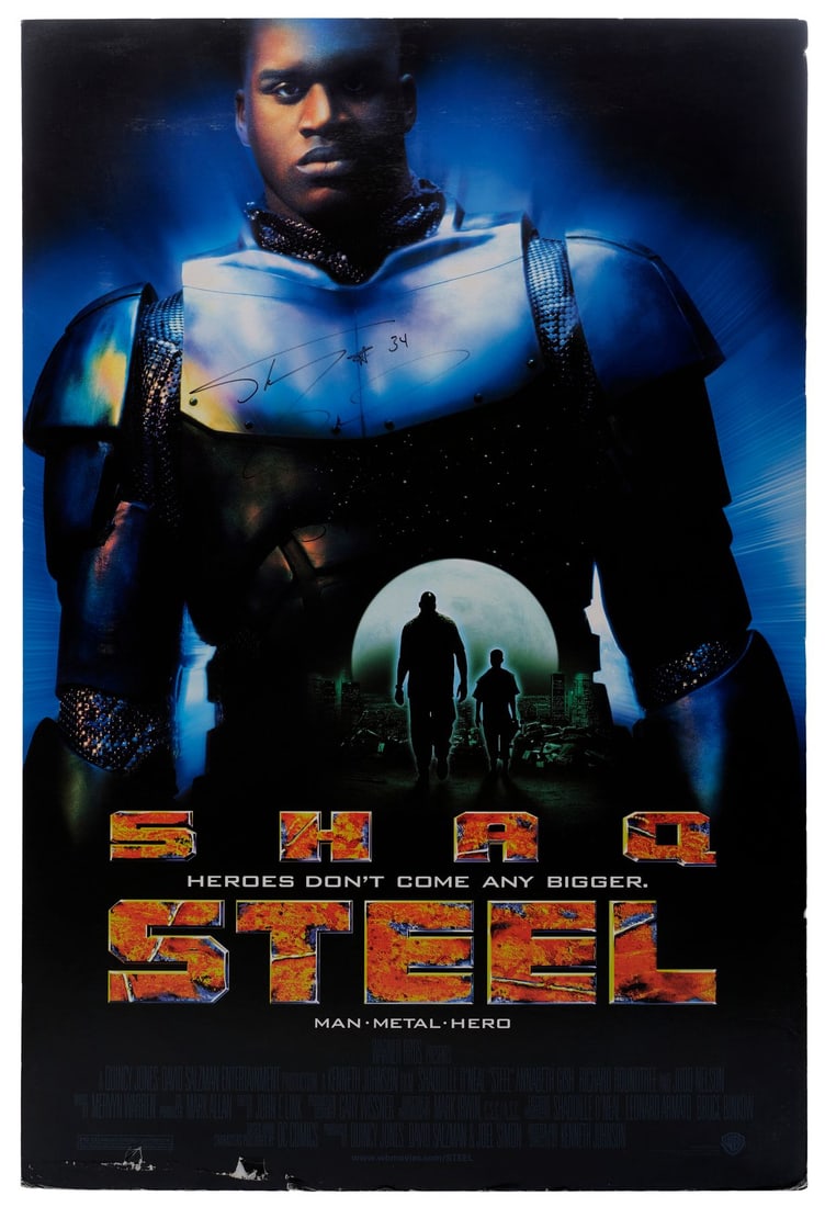 2247. STEEL (1997) - Planet Hollywood Collection: Shaquille O'Neal-Autographed Poster: B