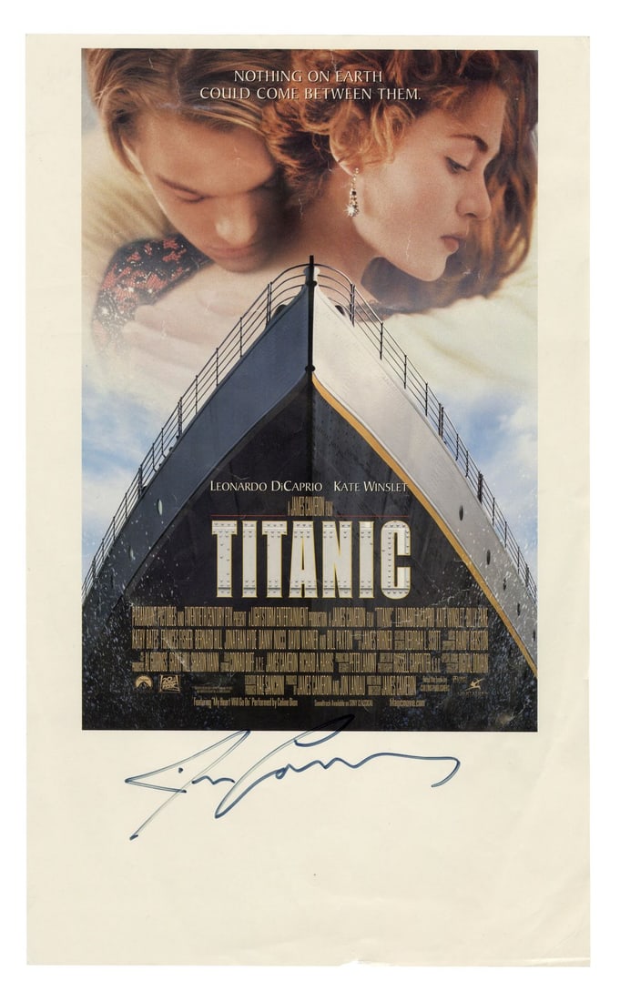 2260. TITANIC (1997) - James Cameron-Autographed Poster Preview Sheet: B
