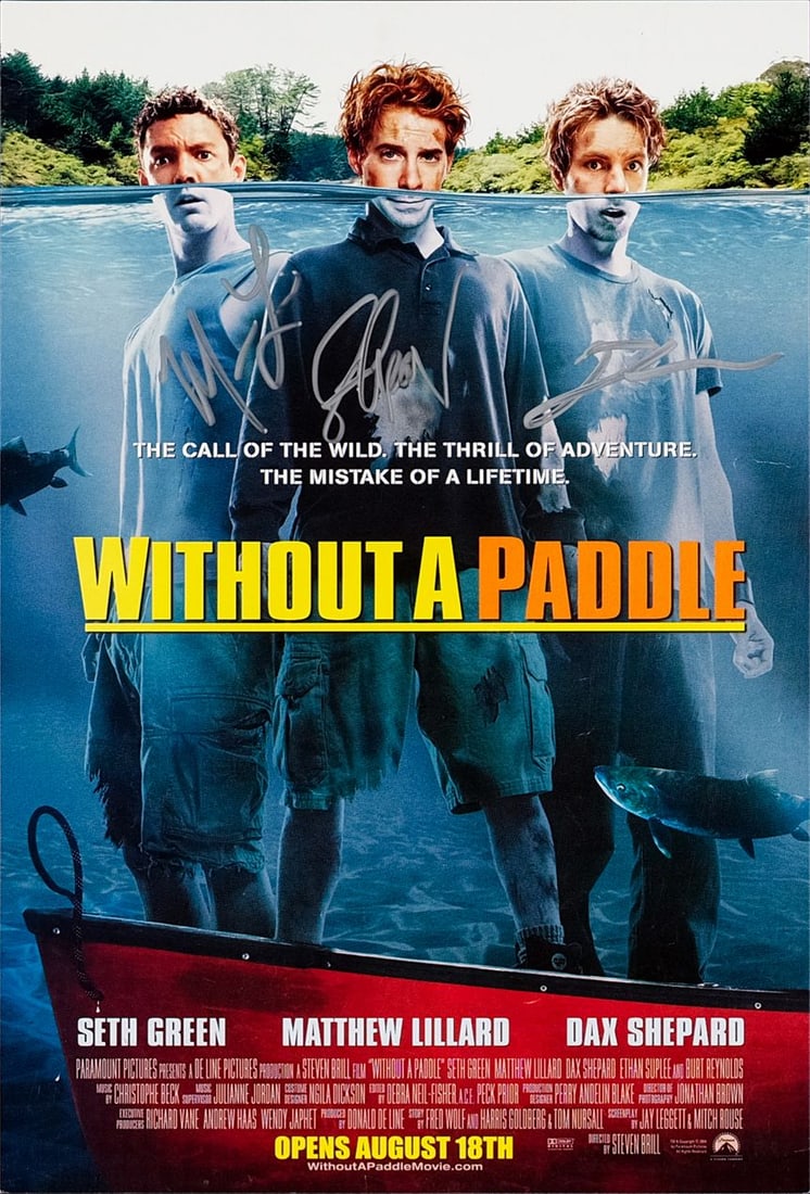2279. WITHOUT A PADDLE (2004) - Key Cast-Autographed Mini Poster: B