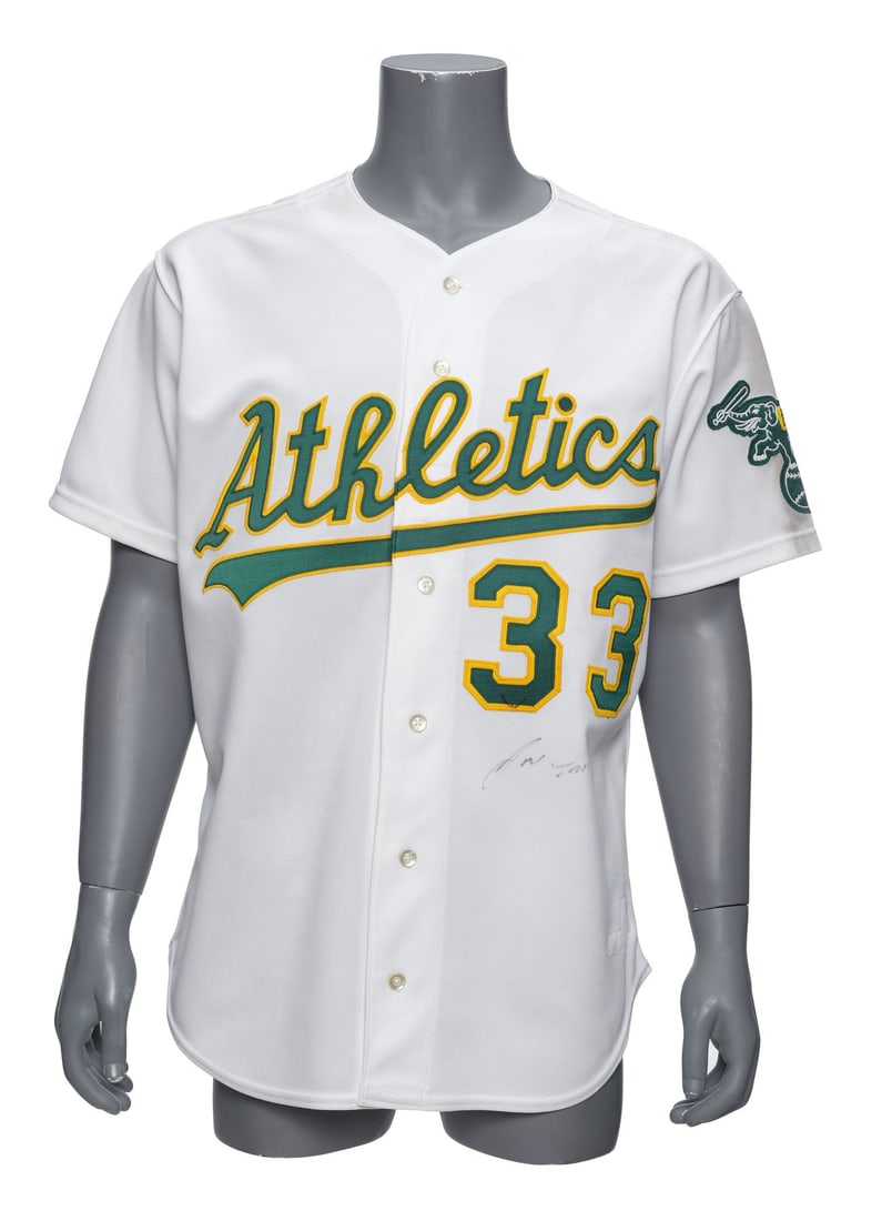 2287. SPORTS MEMORABILIA - Planet Hollywood Collection: Jose Canseco-Autographed Game-Worn 1990: B