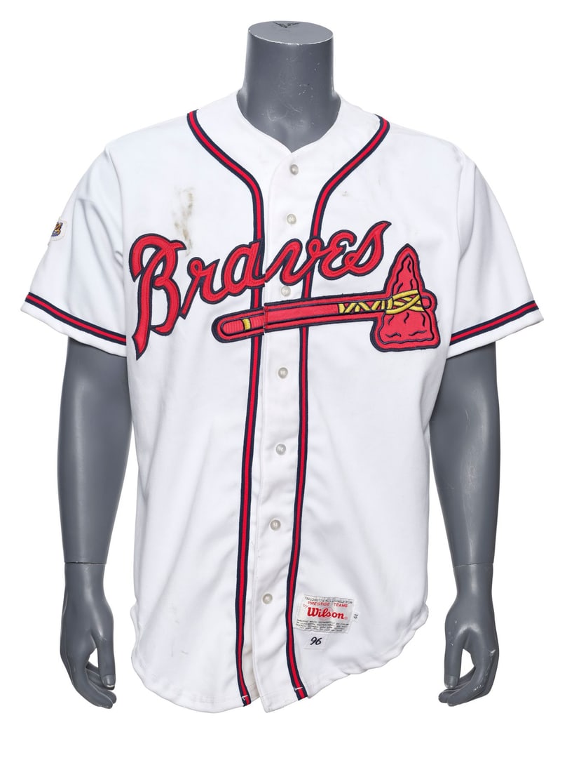 2296. SPORTS MEMORABILIA - Planet Hollywood Collection: Greg Maddux's Game-Worn 1996 World Series: B