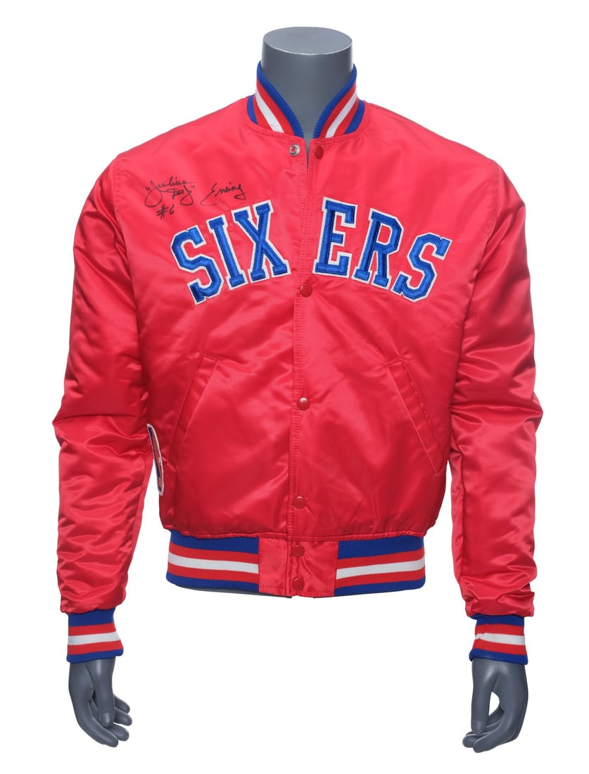 2300. SPORTS MEMORABILIA - Planet Hollywood Collection: Julius Erving’s Autographed Jacket: B