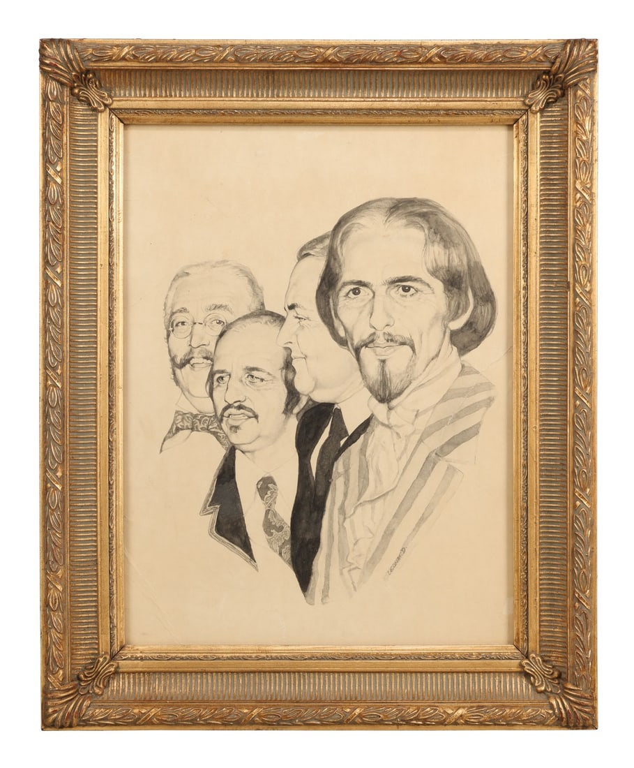 BEATLES, THE - Framed ''When I'm Sixty-Four'' Original Hand-Painted Artwork by Michael Leonard and (1 of 4)