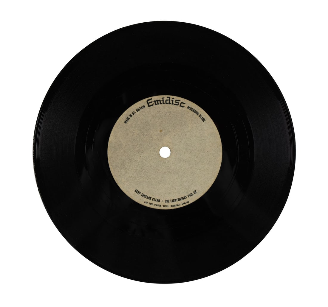 BEATLES, THE - Brian Epstein-Owned "Ask Me Why" Emidisc 7-Inch Acetate, 1962 (1 of 3)