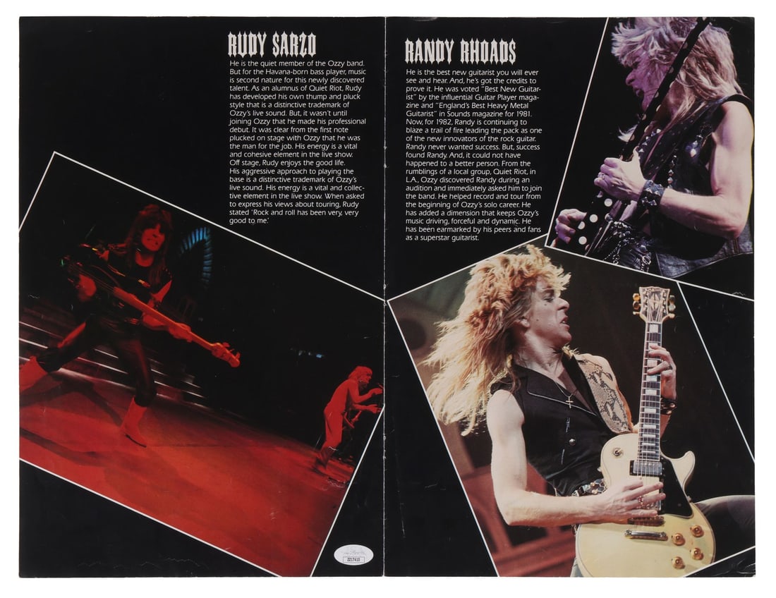 OZZY OSBOURNE - Ozzy Osbourne, Don Airey, Tommy Aldridge and Rudy Sarzo-Autographed Poster (1 of 2)