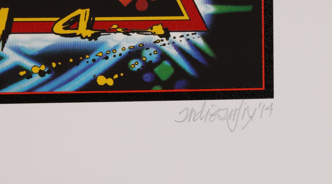 DEF LEPPARD - Andie Airfix-Signed Limited Edition Hysteria Album Cover Print, 2014: DEF LEPPARD - Andie Airfix-Signed Limited Edition Hysteria Album Cover Print, 2014 A limited edition print of the cover artwork for Def Leppard’s fourth studio album Hysteria, signed by the artist A