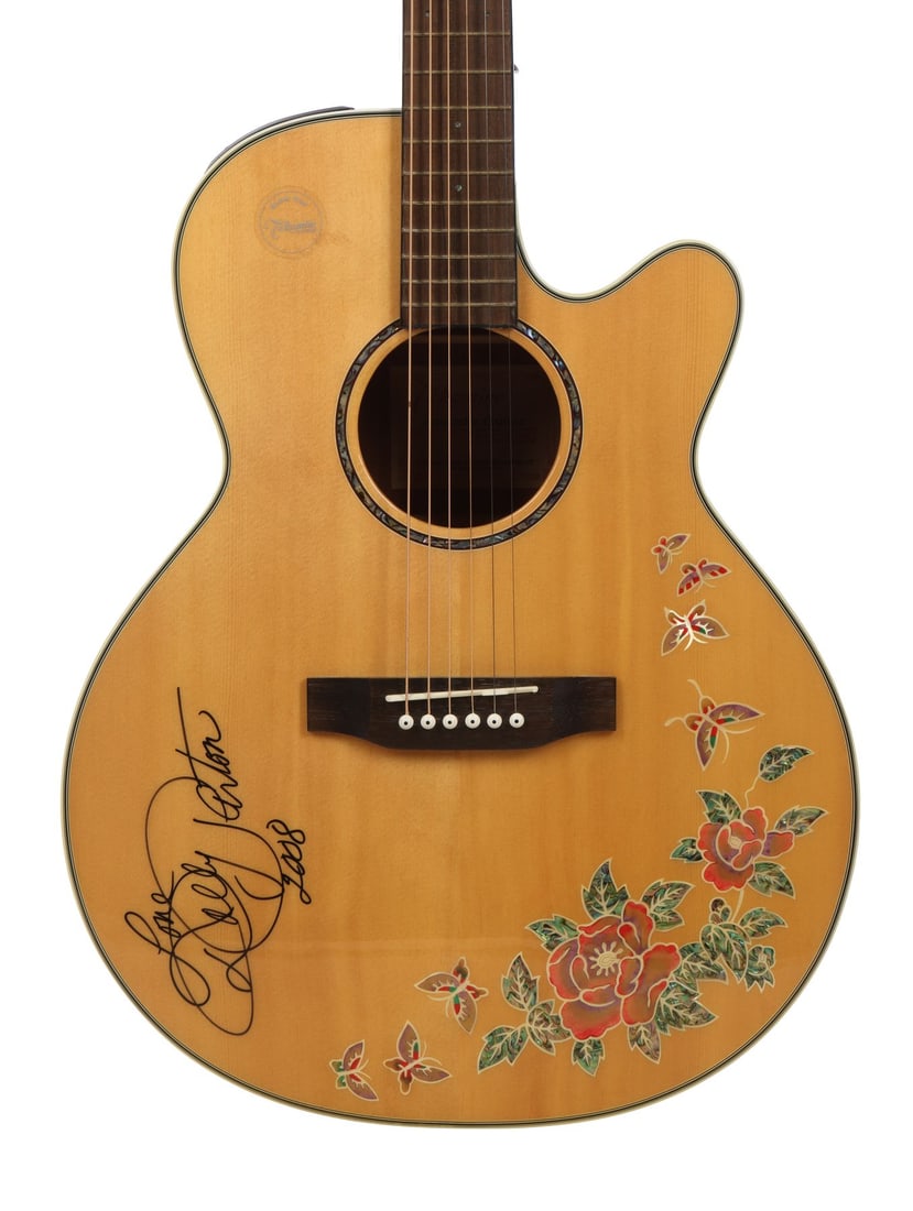 DOLLY PARTON - Dolly Parton-Autographed Takamine Limited Edition G-Series EG540SC-BF Guitar: DOLLY PARTON - Dolly Parton-Autographed Takamine Limited Edition G-Series EG540SC-BF Guitar A rare, limited edition Takamine G-Series EG540SC-BF guitar autographed by Dolly Parton. The guitar was orig