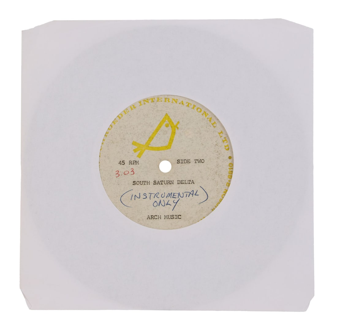 JIMI HENDRIX - ''Blue Suede Rap'' and ''South Saturn Delta'' Demo Recordings Acetate, circa 1968 (1 of 1)
