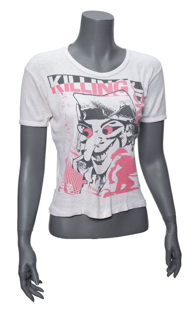KILLING JOKE - "Requiem" Killing Joy Band T-Shirt, circa 1980's: KILLING JOKE - "Requiem" Killing Joy Band T-Shirt, circa 1980's A Killing Joy band T-shirt for their song "Requiem" circa the 1980s. Formed in 1979, Killing Joke emerged from the post-punk scene but b