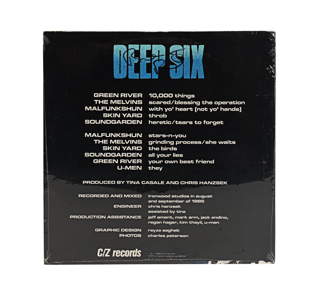 SUB POP - The Bruce Pavitt Collection: Sealed "Deep Six" Vinyl: SUB POP - The Bruce Pavitt Collection: Sealed "Deep Six" Vinyl A sealed vinyl copy of Deep Six, the Seattle grunge compilation album released in 1986 by C/Z Records. This lot comes from the personal c
