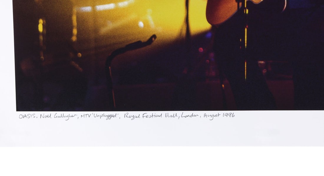 OASIS - The Rockarchive Collection: Artist's Proof Noel Gallagher MTV Unplugged Performance Print by (1 of 2)