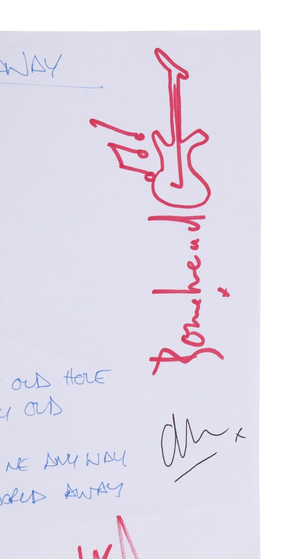 OASIS - Noel Gallagher Handwritten "Half the World Away" Lyrics Autographed by Noel Gallagher, Liam (1 of 3)
