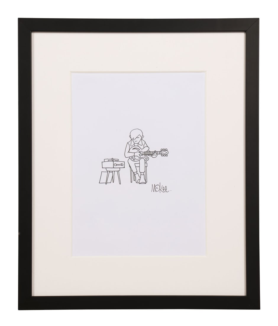 NOEL GALLAGHER'S HIGH FLYING BIRDS - Noel Gallagher-Autographed Limited Edition High Flying Birds: NOEL GALLAGHER'S HIGH FLYING BIRDS - Noel Gallagher-Autographed Limited Edition High Flying Birds Concert Print and Framed Pete McKee Drawing A limited edition Noel Gallagher's High Flying Birds conce