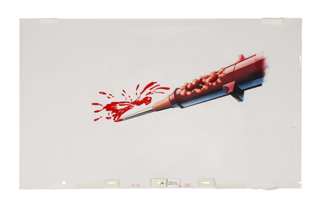 PINK FLOYD: THE WALL (1982) - Machine Gun "What Shall We Do Now?" Original Production Animation Cel (1 of 2)