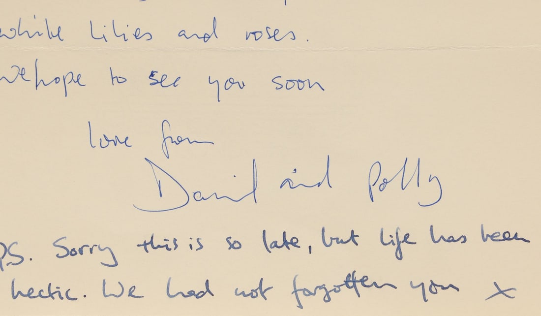 PINK FLOYD - David Gilmour Handwritten Letter To Terry Doran, 1995 (1 of 2)