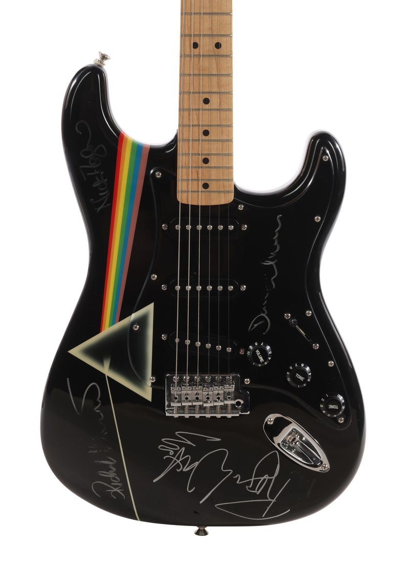 PINK FLOYD - David Gilmour, Roger Waters, Richard Wright, and Nick Mason-Autographed Custom Fender (1 of 4)