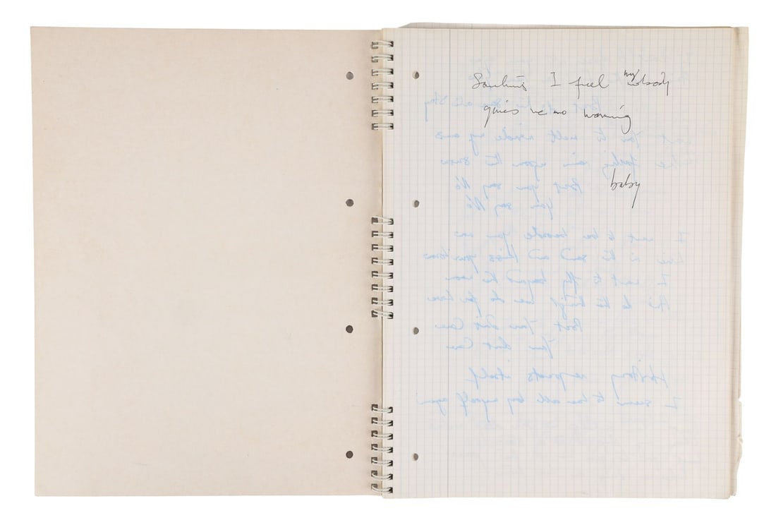 FREDDIE MERCURY - The Reinhold Mack Collection: Notebook Containing Collection of Freddie Mercury (1 of 4)