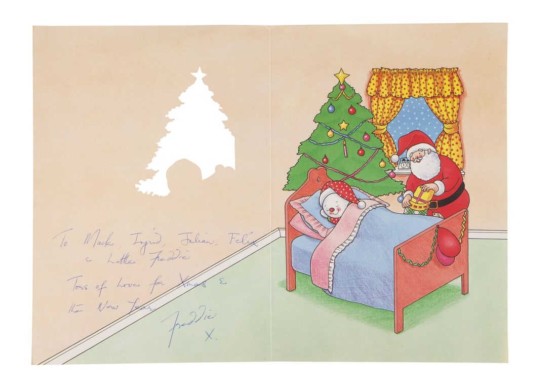 FREDDIE MERCURY - The Reinhold Mack Collection: Freddie Mercury Handwritten and Signed Christmas (1 of 4)