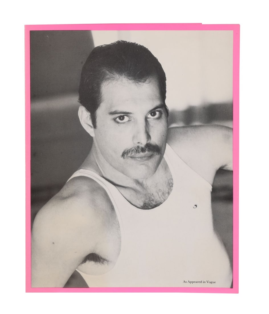 FREDDIE MERCURY - The Reinhold Mack Collection: Freddie Mercury Commissioned Christmas Card: FREDDIE MERCURY - The Reinhold Mack Collection: Freddie Mercury Commissioned Christmas Card Featuring Handwritten Message A Christmas card specially commissioned by Freddie Mercury circa 1985 to send 