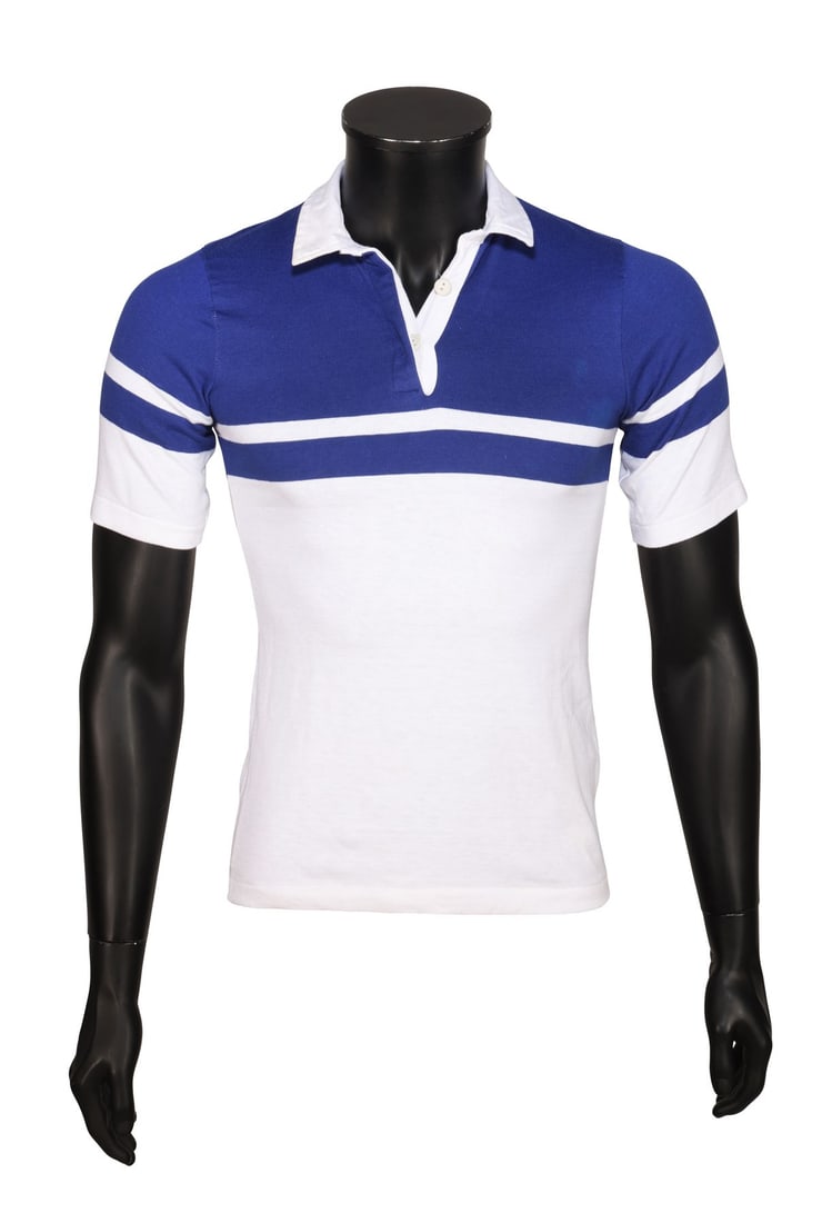 QUEEN - Freddie Mercury Owned Canterbury White-and-Blue Polo Shirt (1 of 3)