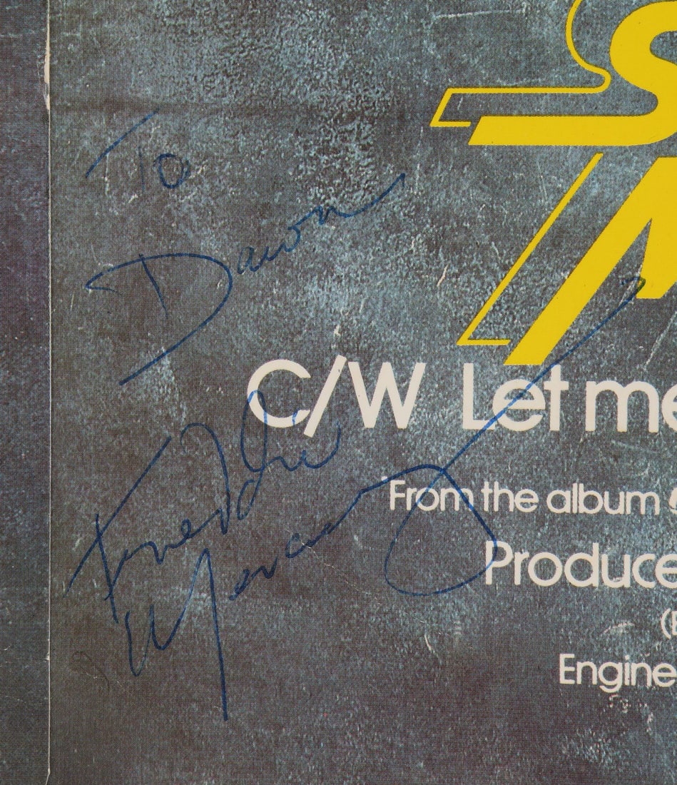 QUEEN - Freddie Mercury-Autographed ''Save Me'' Demonstration Single: QUEEN - Freddie Mercury-Autographed ''Save Me'' Demonstration Single A 7-inch demonstration single of Queen’s "Save Me" autographed by Freddie Mercury. Written by Brian May, "Save Me" was released a