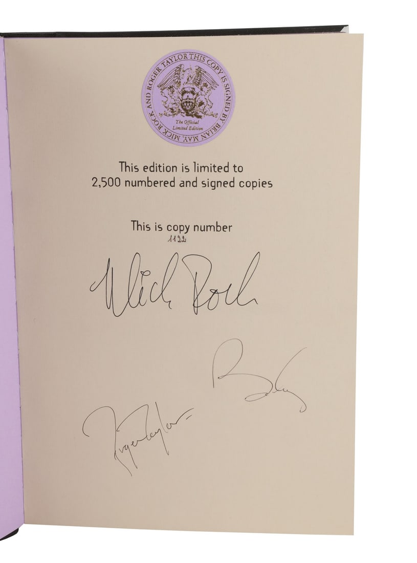 QUEEN - Brian May and Roger Taylor-Autographed “Killer Queen?? Book: QUEEN - Brian May and Roger Taylor-Autographed “Killer Queen” Book A copy of the limited-edition photobook “Killer Queen” autographed by Brian May, Roger Taylor and photographer Mick R