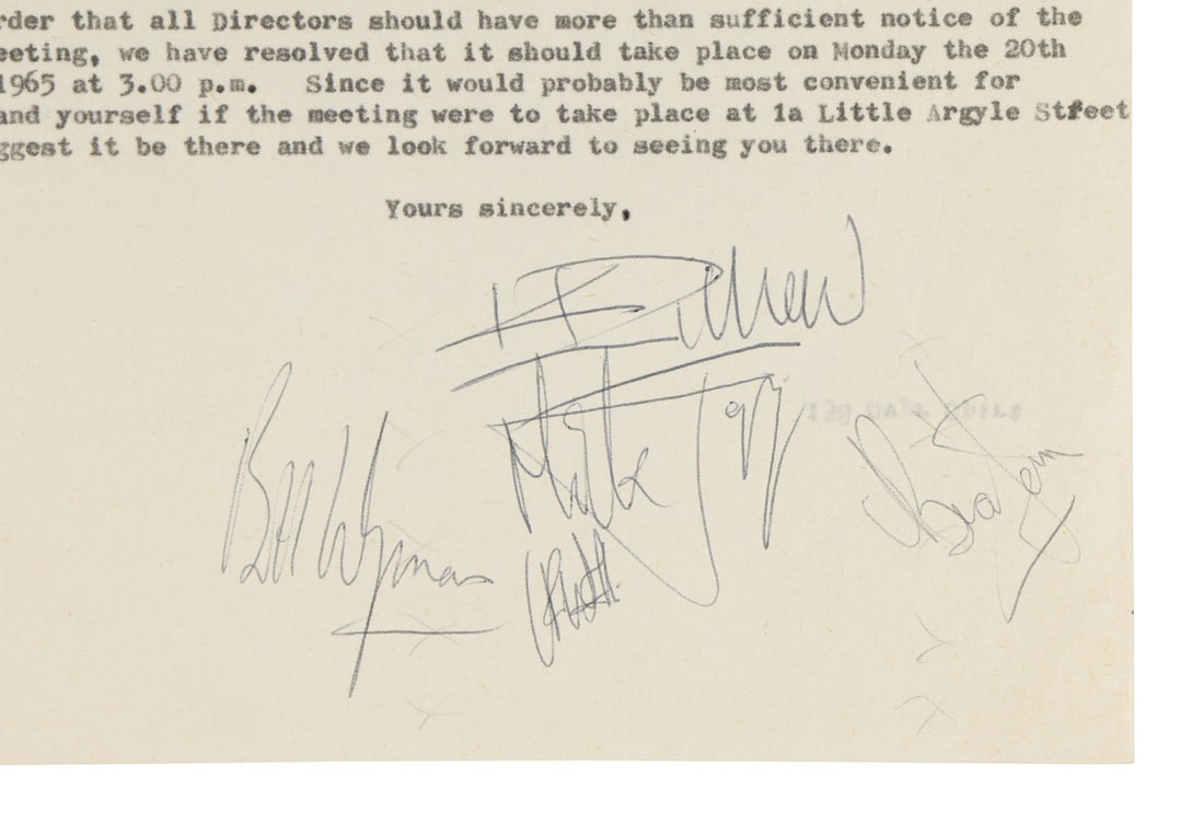 ROLLING STONES, THE - Mick Jagger, Brian Jones, Keith Richards, Bill Wyman, and Charlie Watts-Signed (1 of 2)