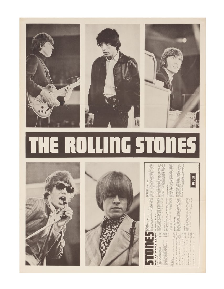 ROLLING STONES, THE - Ricky Tick Club Concert Poster and Swedish Poster, 1964 and 1966: ROLLING STONES, THE - Ricky Tick Club Concert Poster and Swedish Poster, 1964 and 1966 An exceptionally rare early concert poster promoting appearances by The Rolling Stones and The Animals at the inf